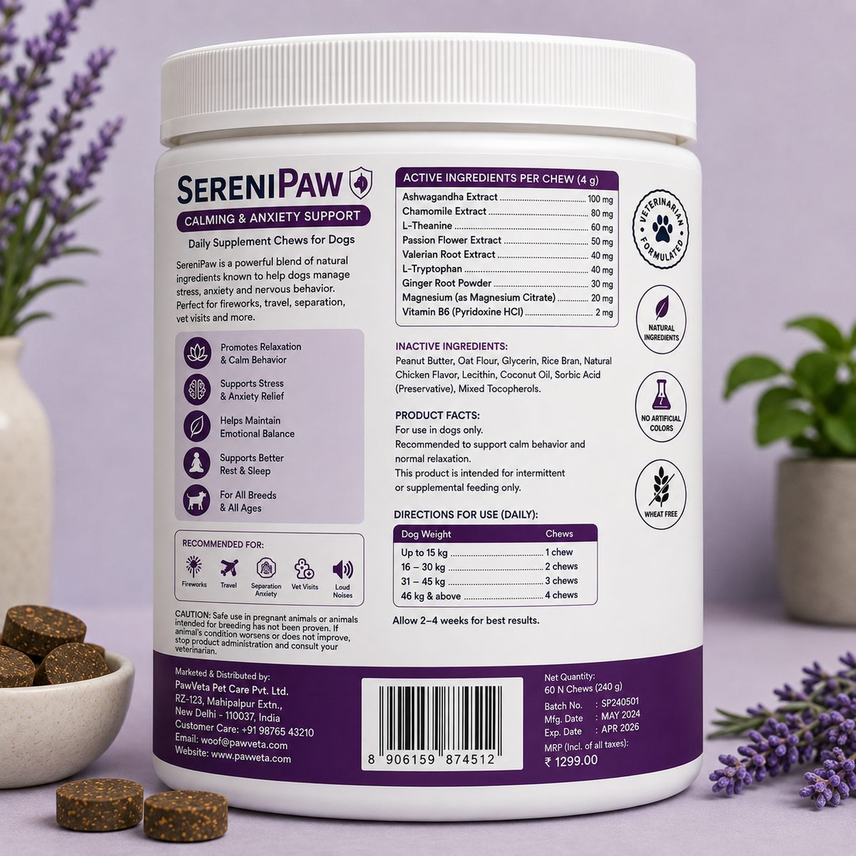SereniPaw — Calming & Anxiety Support
