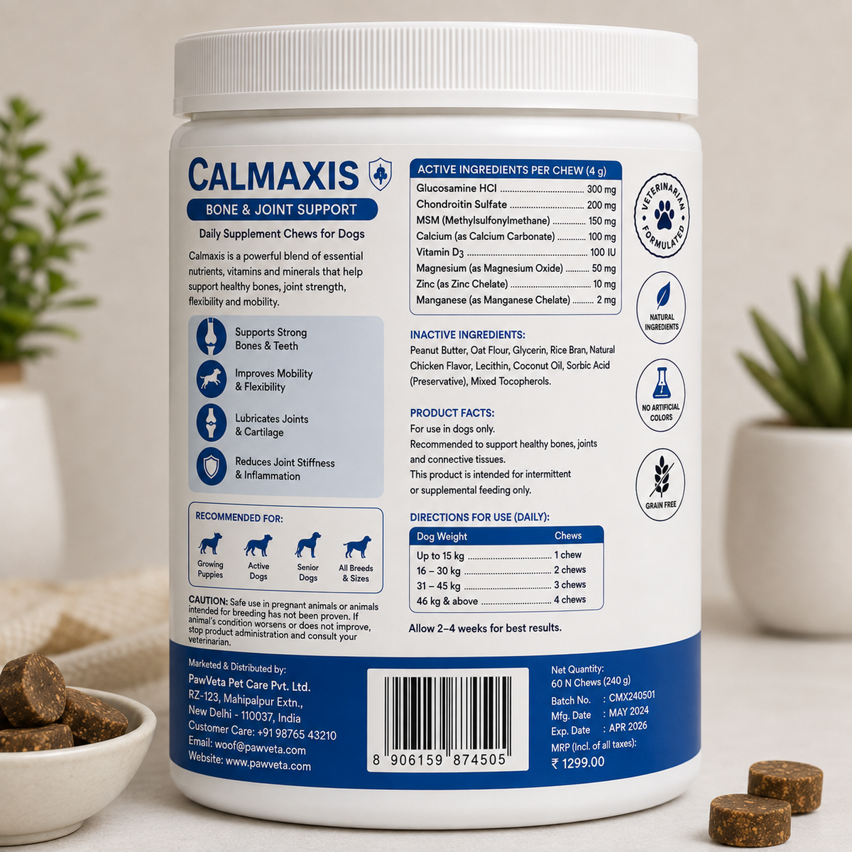 Calmaxis – Bone & Joint Support Chews