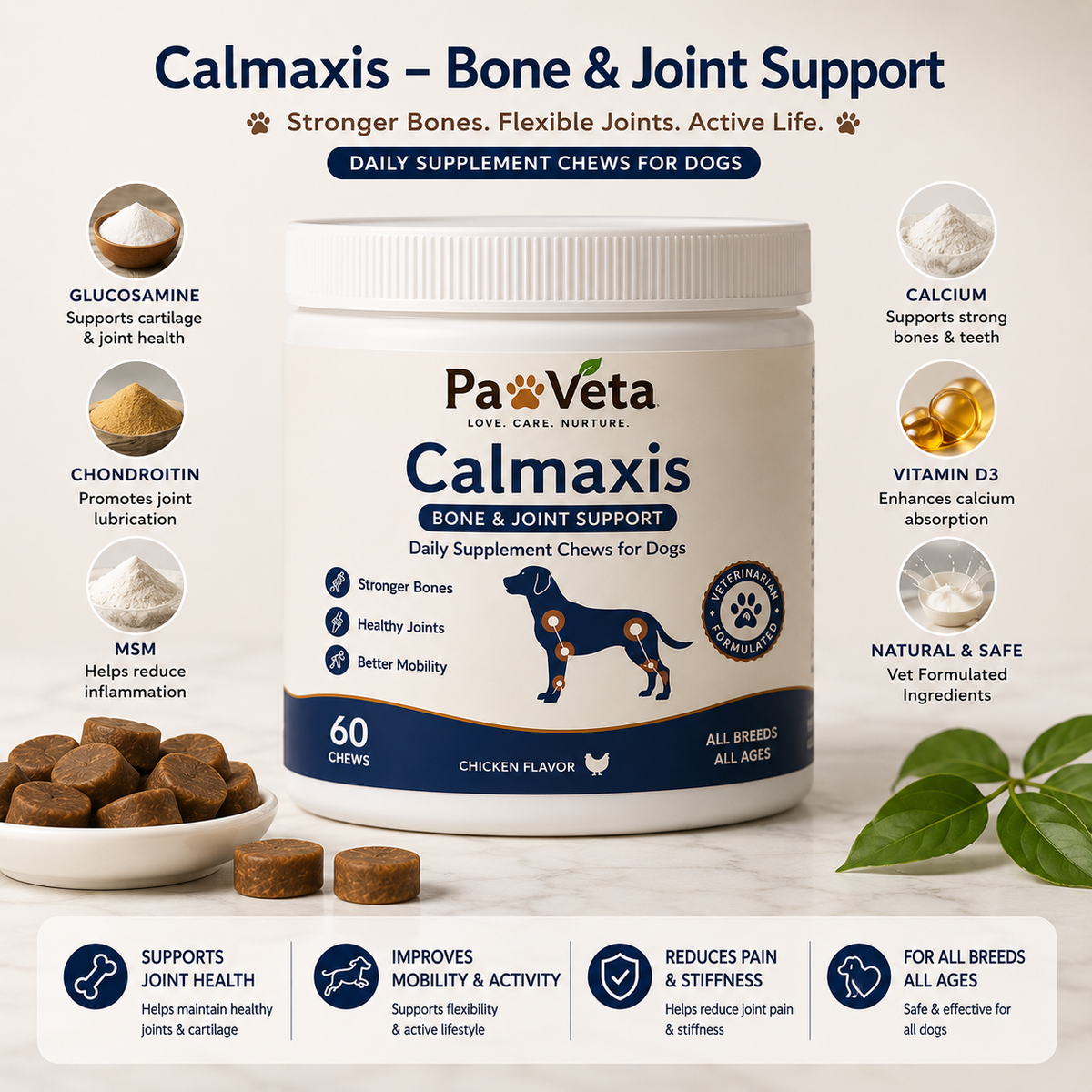 Calmaxis – Bone & Joint Support Chews